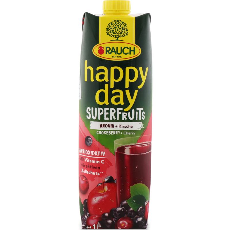 Juice Superfruits chokeberry and cherry Happy Day 1l