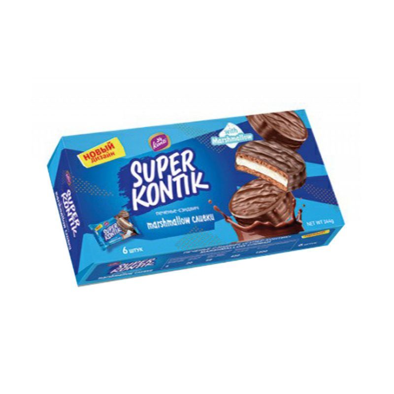 Печенье-сэндвич маршмеллоу Super Kontik 144г