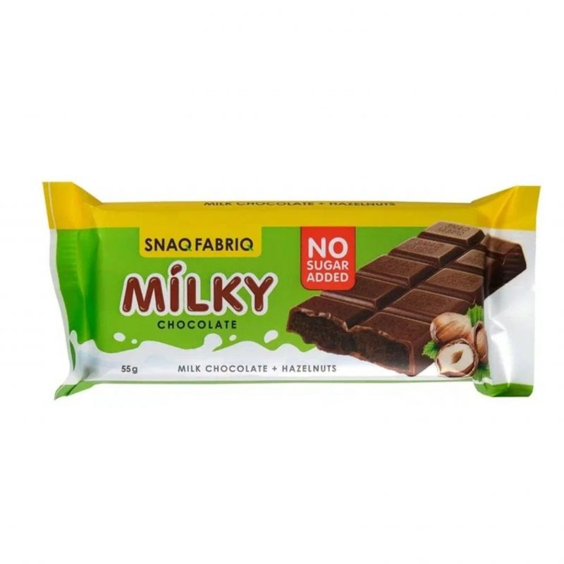 Молочный шоколад с фундуком без сахара  Snaq Fabriq 55г