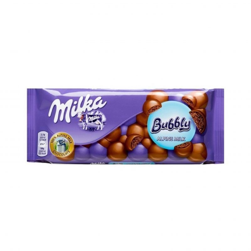 Chocolate bar Milka Bubbly Milk 90g