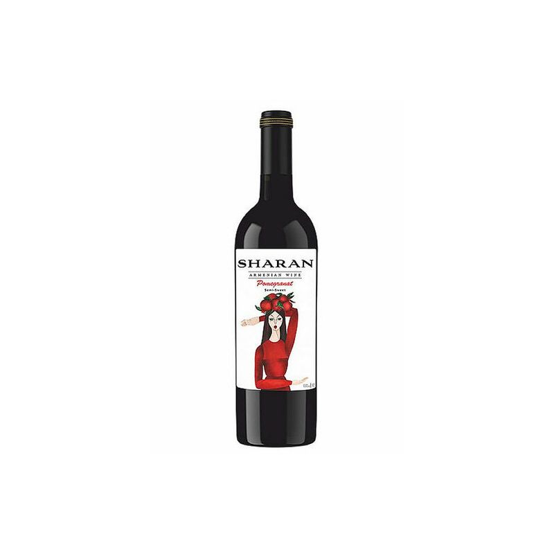 Red semi-sweet pomegranate wine Sharan 0,75l