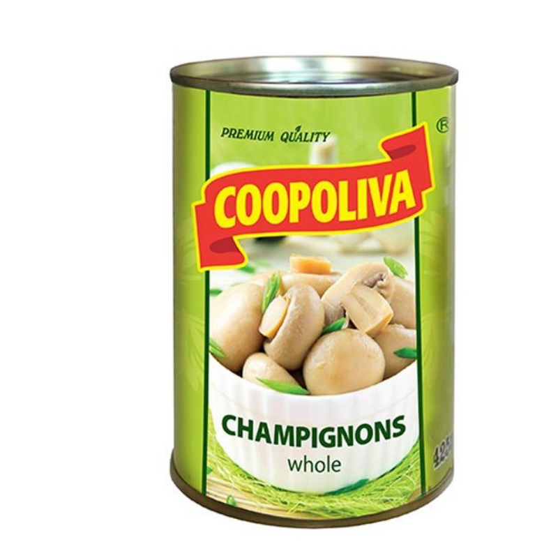 Whole champignons Coopoliva 425ml