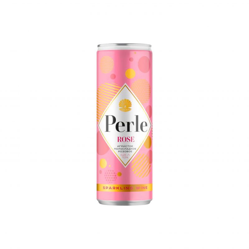 Игристое вино розовое полусладкое Perle 0.25л