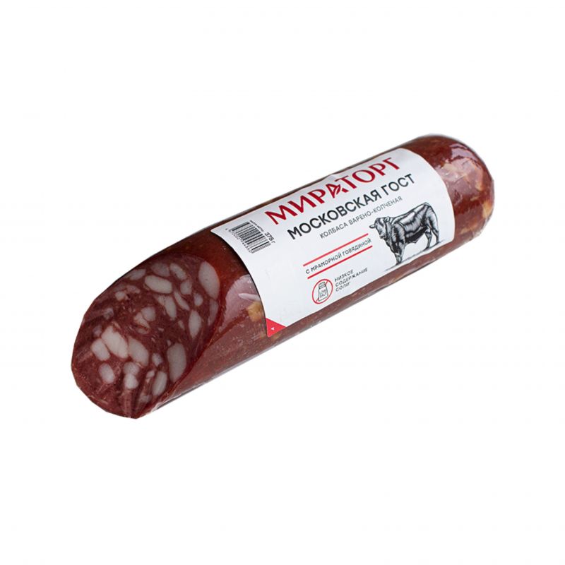 Sausage Moscow Miratorg smoked 375g