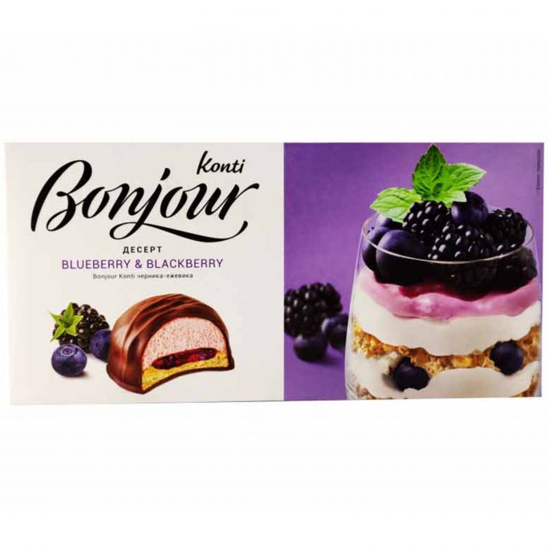 Blueberry-blackberry dessert Bonjour 232g