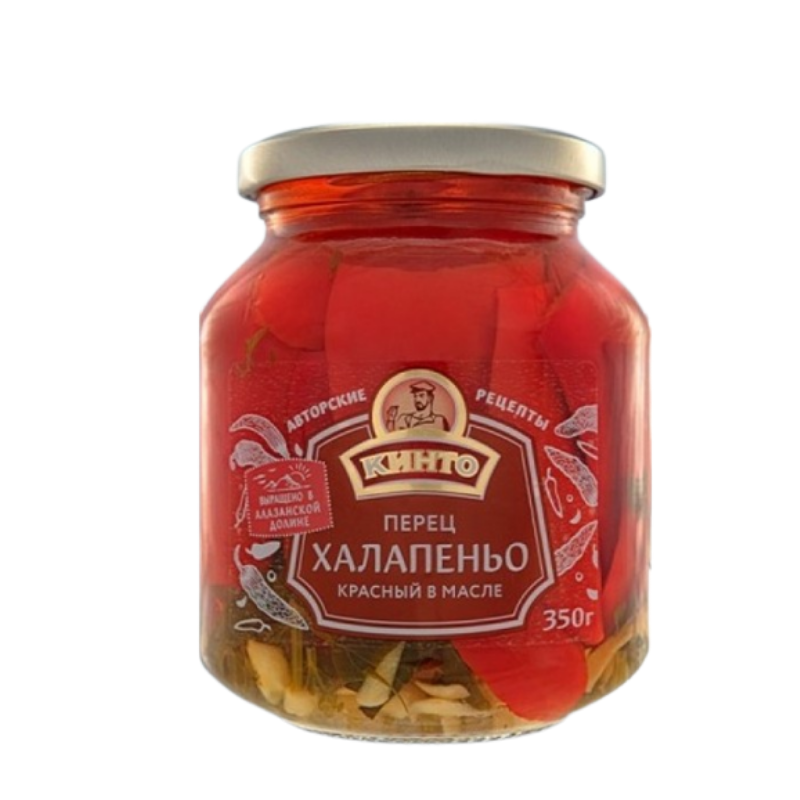 Jalapeno red pepper in oil Kinto 350g