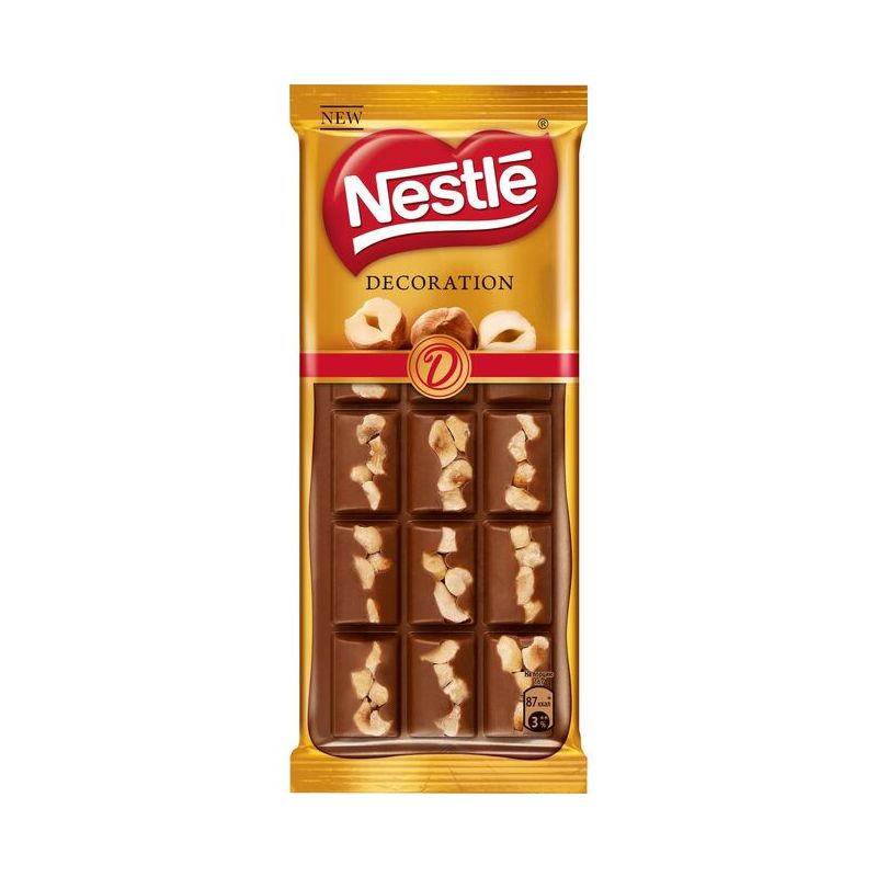Шоколадная плитка с фундуком Nestle Decoration 80г