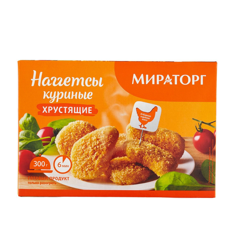 Наггетсы Куриные Хрустящие Мираторг 300г