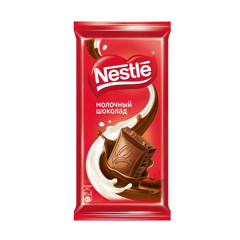 Шоколадная плитка молочная Nestle 90г/82г