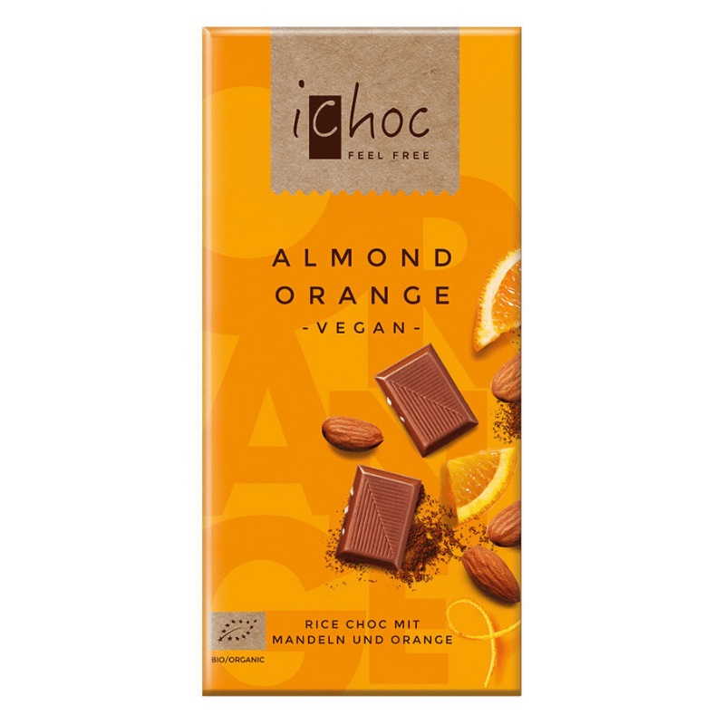 Rice chocolate with orange and almonds Ichoc 80g