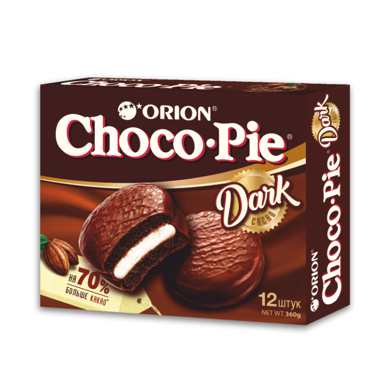 Печенье темное Choco-pie 12шт