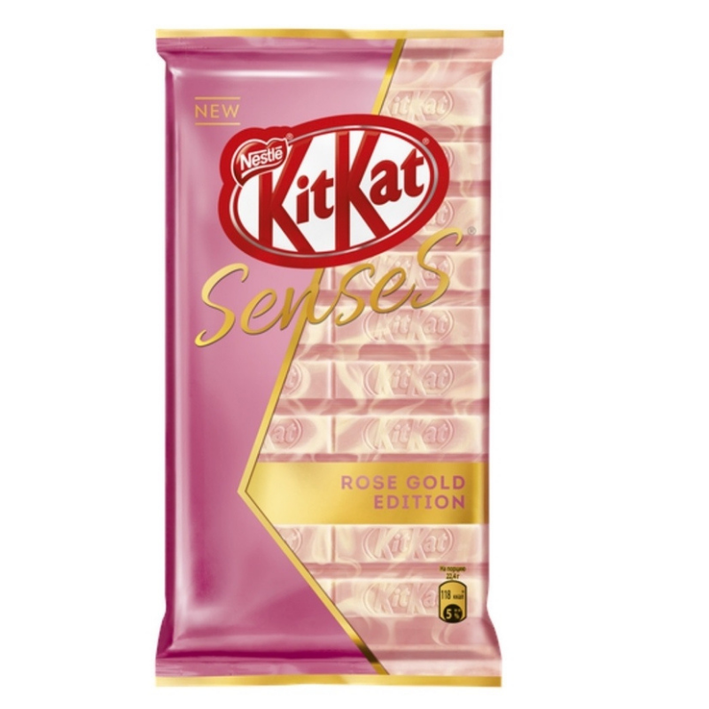 Шоколадная плитка Kitkat Nestle Senses розовое золото 112г