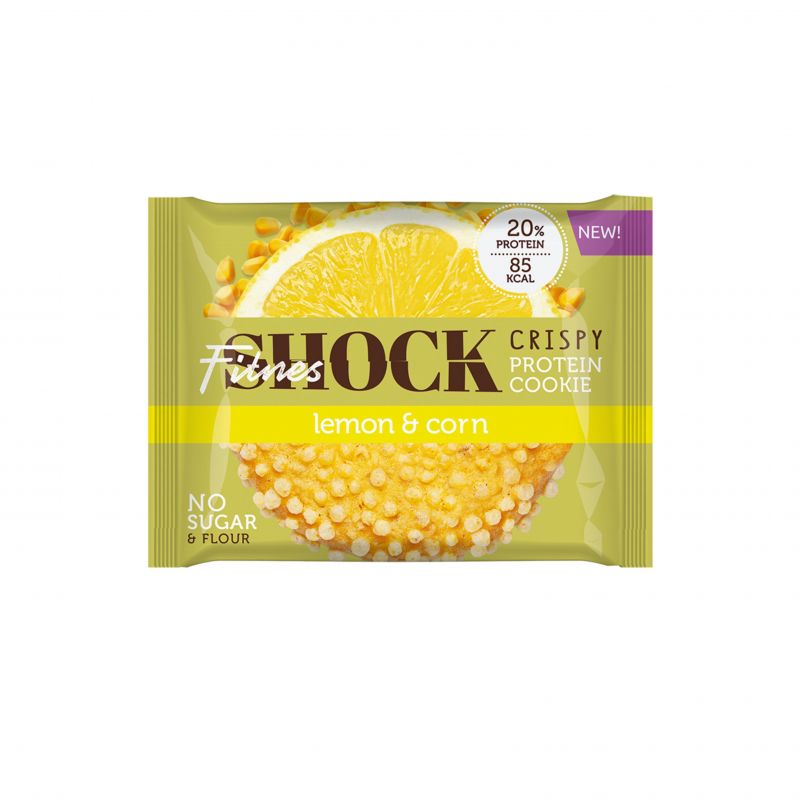 Печенье Crispy лимон-кукуруза Fitnesshock 30г