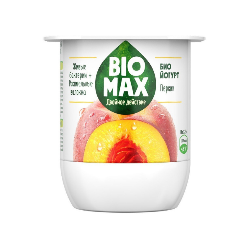 Bio yogurt Bio Max peach 2.2% 125g