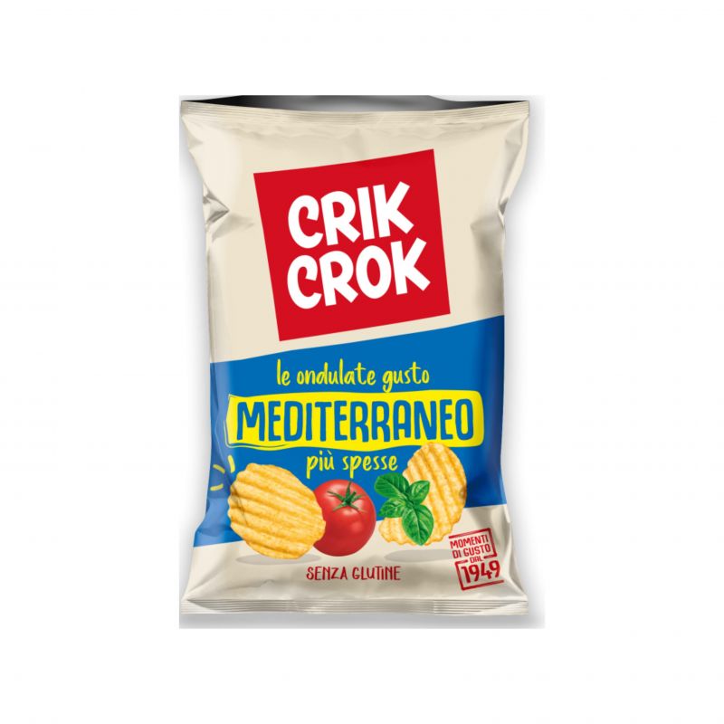 Crik Crok Gluten Free Potato Chips Mediterraneo 130g