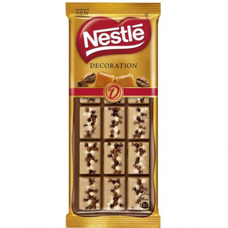 Шоколадная плитка с молоком и кофейным драже Nestle Decoration 80г