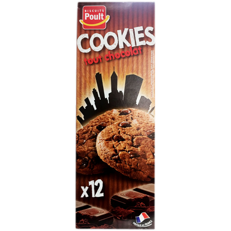 Chocolate biscuits with chocolate chips Poult 200g