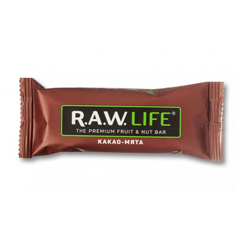 Protein bar cocoa-mint R.A.W. Life 47g