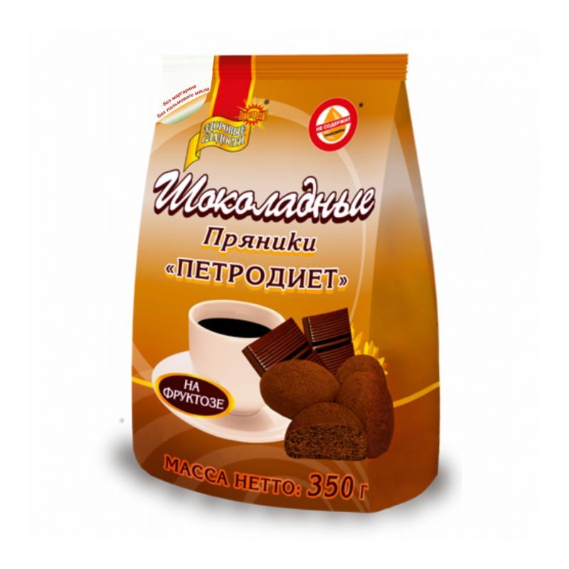 Chocolate gingerbread with fructose Petrodiet 350g