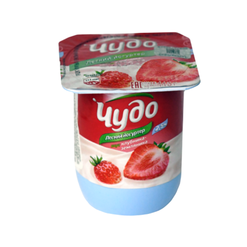 Yoghurt Chudo strawberry-strawberry 2.5% 115g