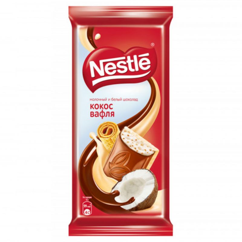 Молочный шоколад Nestle с молочной начинкой 90г