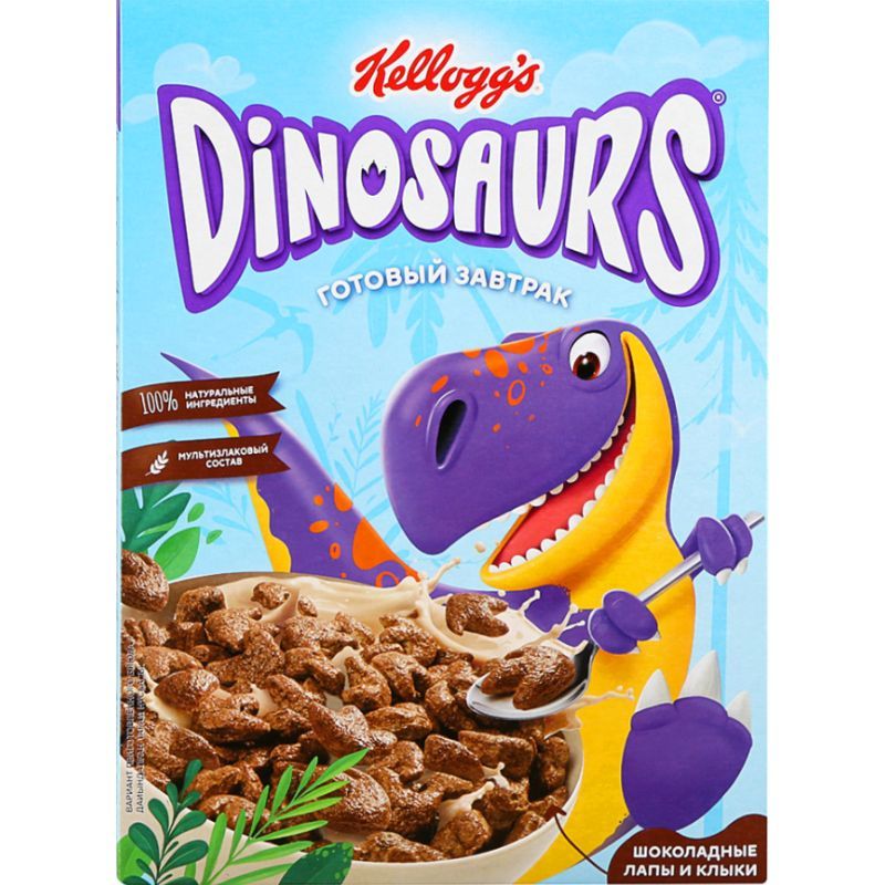 Готовый завтрак шоколадный Kellogg's Динозавр 220г