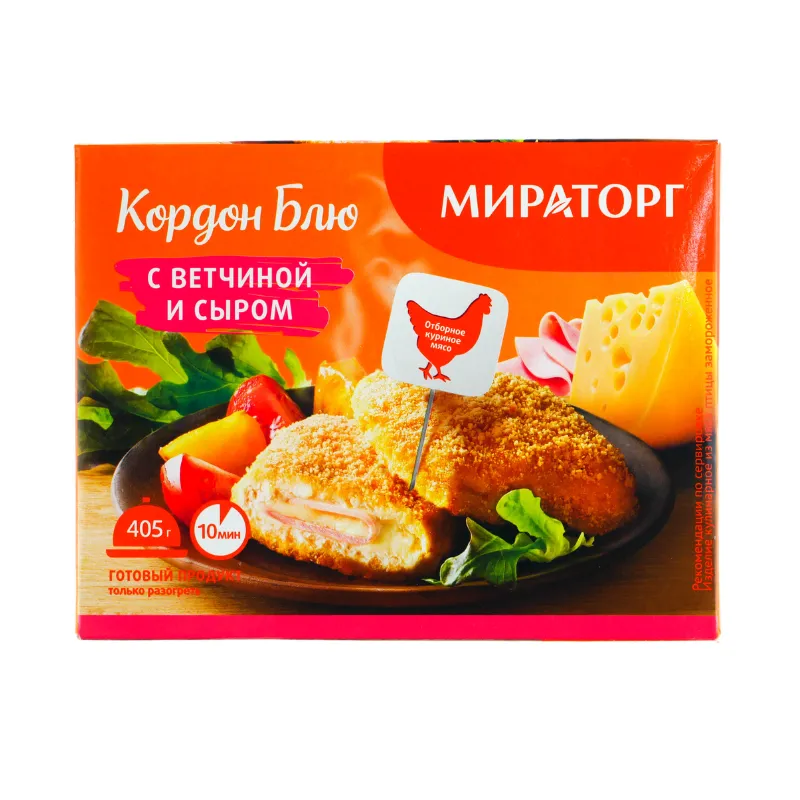 Кордон блю с ветчиной и сыром Мираторг 405г