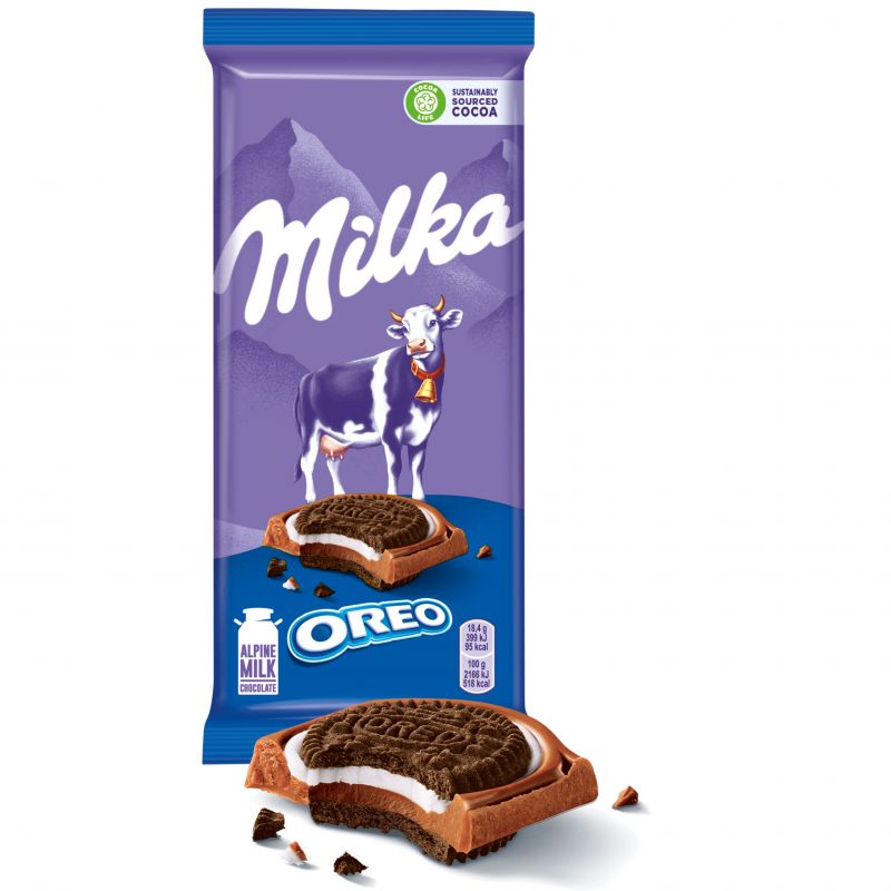 Milka Oreo Sandwich Chocolate Bar 92g