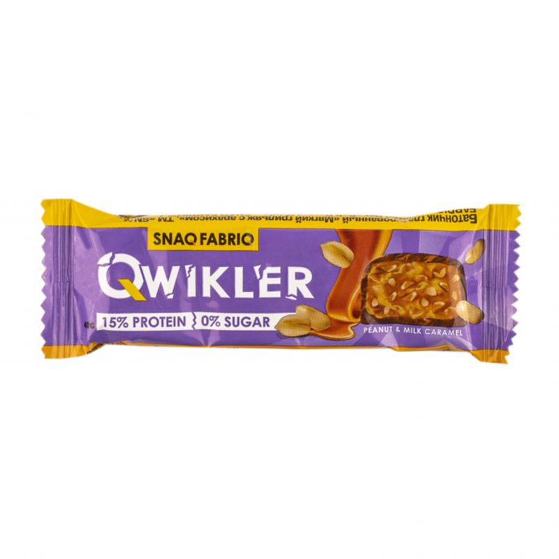 Protein bar peanuts and caramel Qwikler Snaq Fabriq 40g