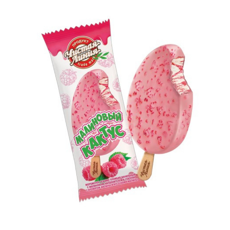 Ice cream Raspberry cactus Chistaya Liniya 80g