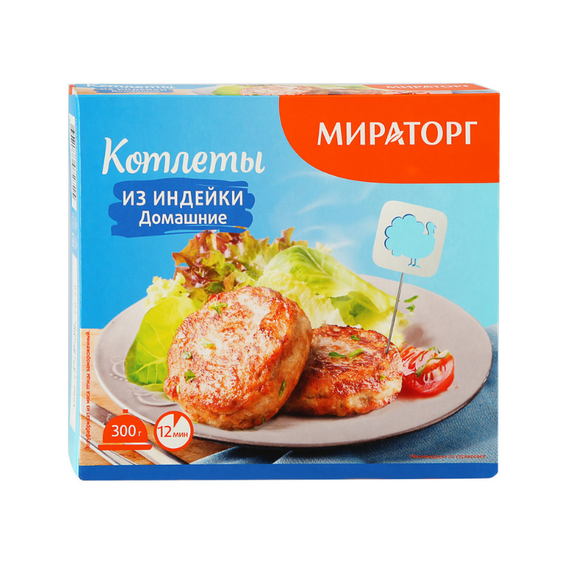 Cutlets with turkey meat Miratorg 300g