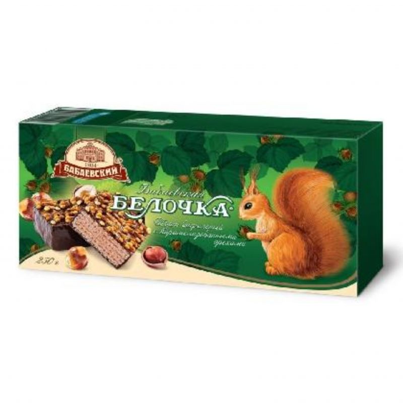 Wafers with nuts Belochka Babaevsky 250g