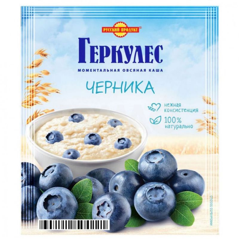 Oatmeal porridge Russian Product Blueberry 35g