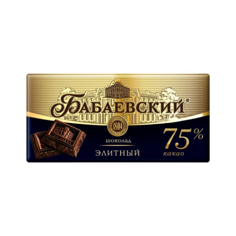 Դառը շոկոլադ Բաբայևսկի Էլիտար 75% կակաո 90գ