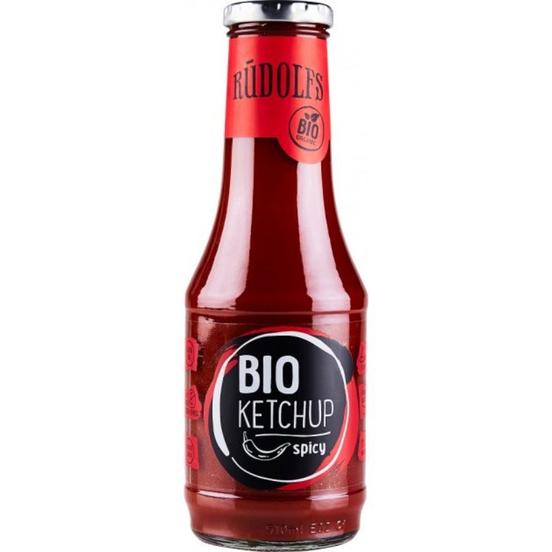 Organic Tomato Ketchup Spicy Rudolfs 530ml