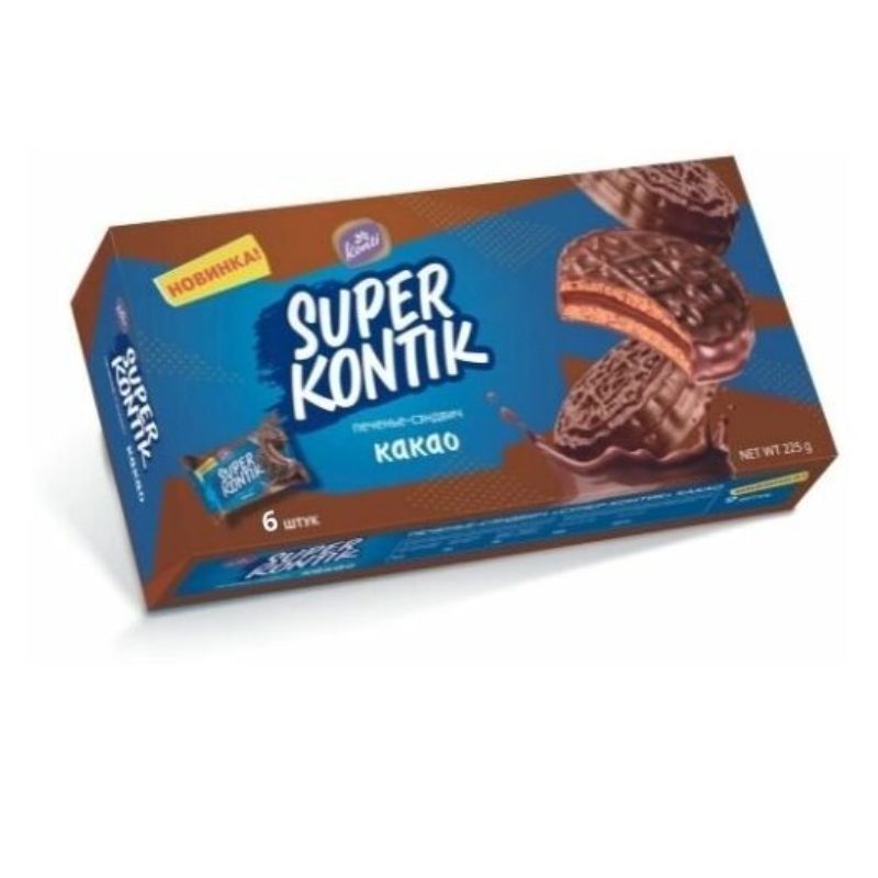 Печенье-сэндвич Super Kontik Какао 150г