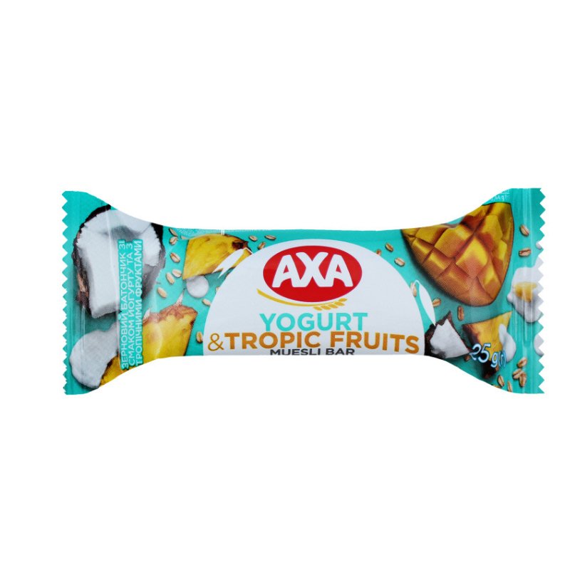 Muesli bar with yoghurt and tropical fruits AXA 25g