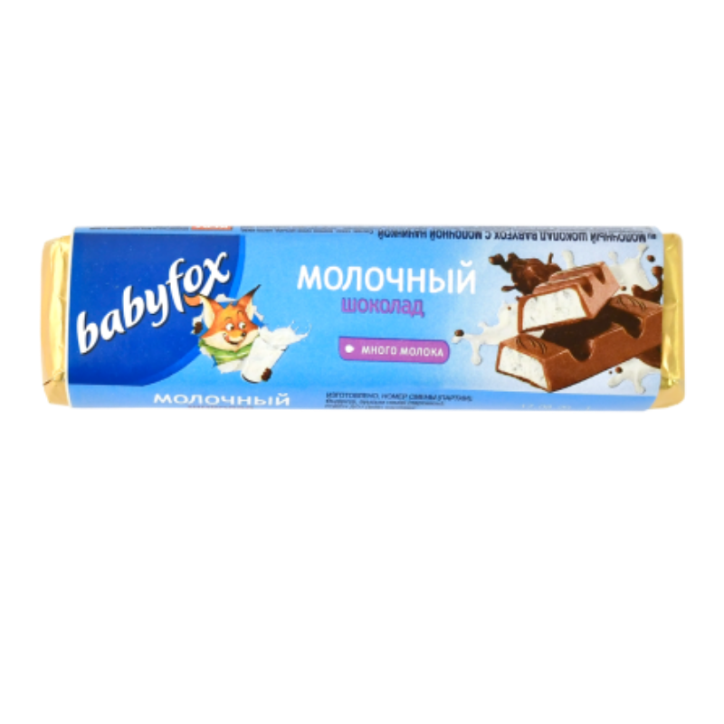 Шоколадный батончик молочный Babyfox