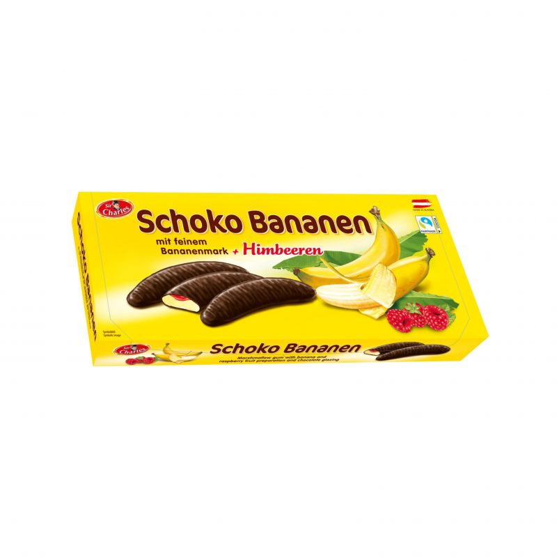 Banana in chocolate soufflé with raspberries Sir Charles 300g
