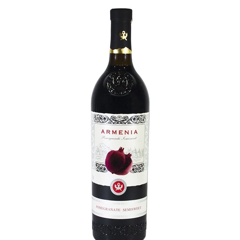 Red pomegranate semi-sweet wine Armenia 0.75l
