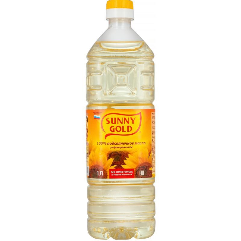Масло подсолнечное Sunny Gold 1л