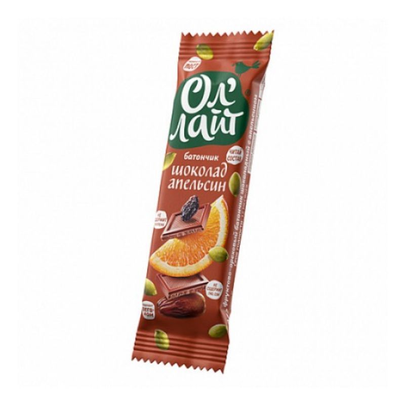 Bar with nuts orange and chocolate All Light 30g