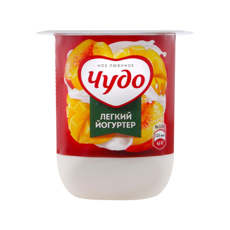 Йогурт Чудо персик-манго 2,5% 115г