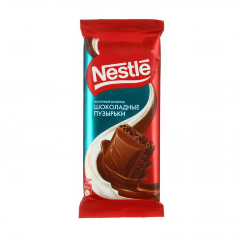 Шоколадная плитка Nestle шоколадные пузырьки 85г