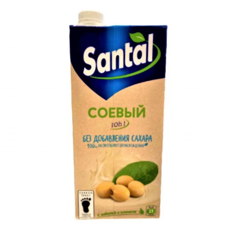 Молоко соевое без сахара Santal 1л