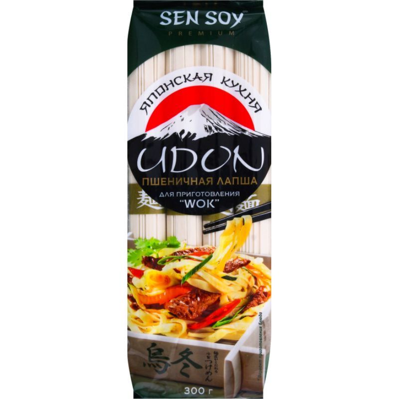 Лапша пшеничная для вока Sen Soy Udon 300г