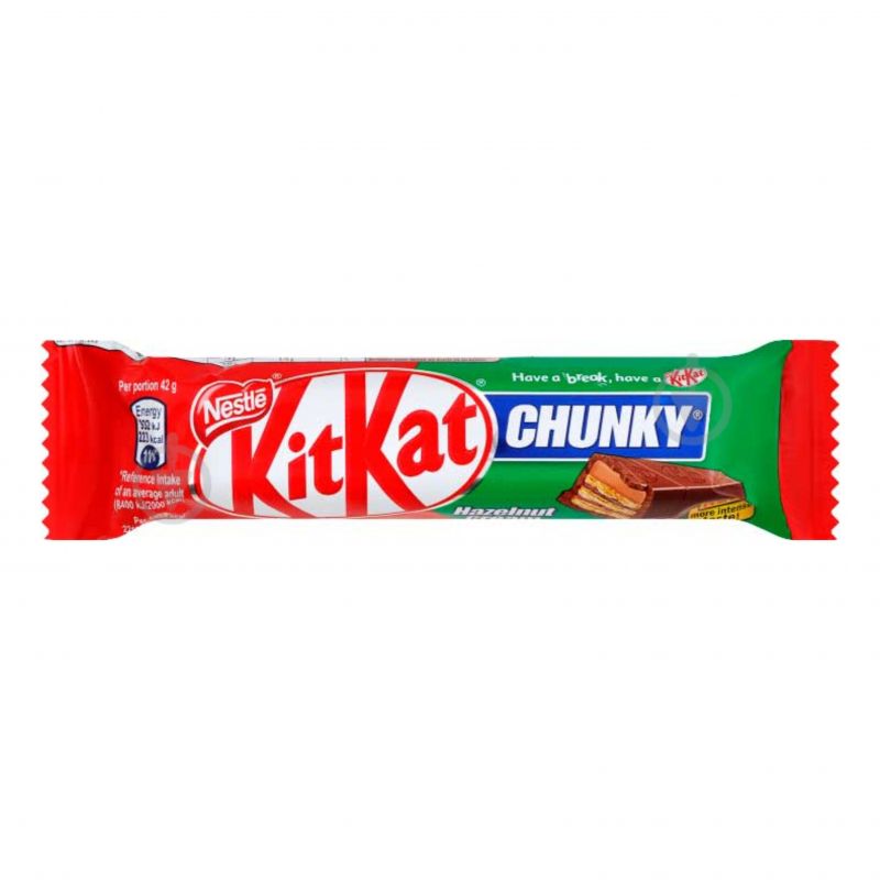 Шоколадный батончик молочный с ореховой начинкой KitKat Chunky 42г