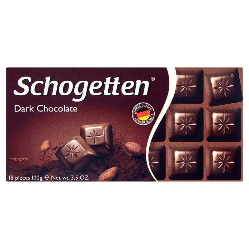 Шоколадная плитка темная Schogetten 100г