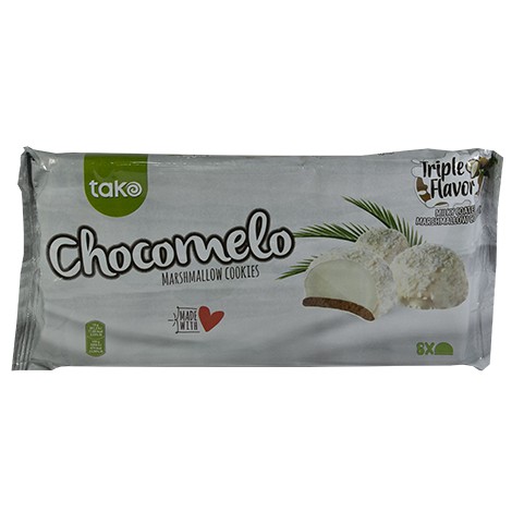 Печенье с молочной глазурью и кокосовой стружкой Chocomelo 120г