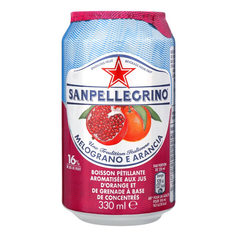 Soft drink carbonated orange and pomegranate San Pellegrino 330ml